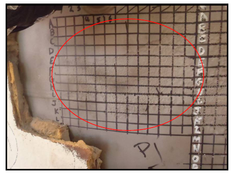 Measurement grid on vessel